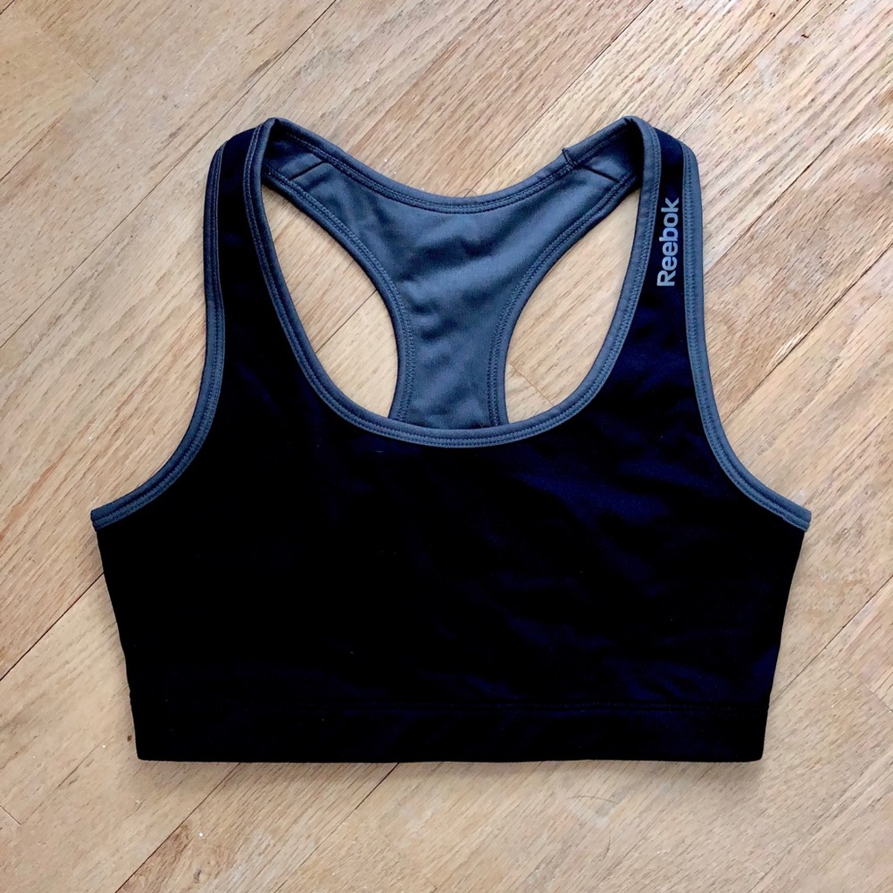 Black & Grey Reebok Reversible Sports Bra